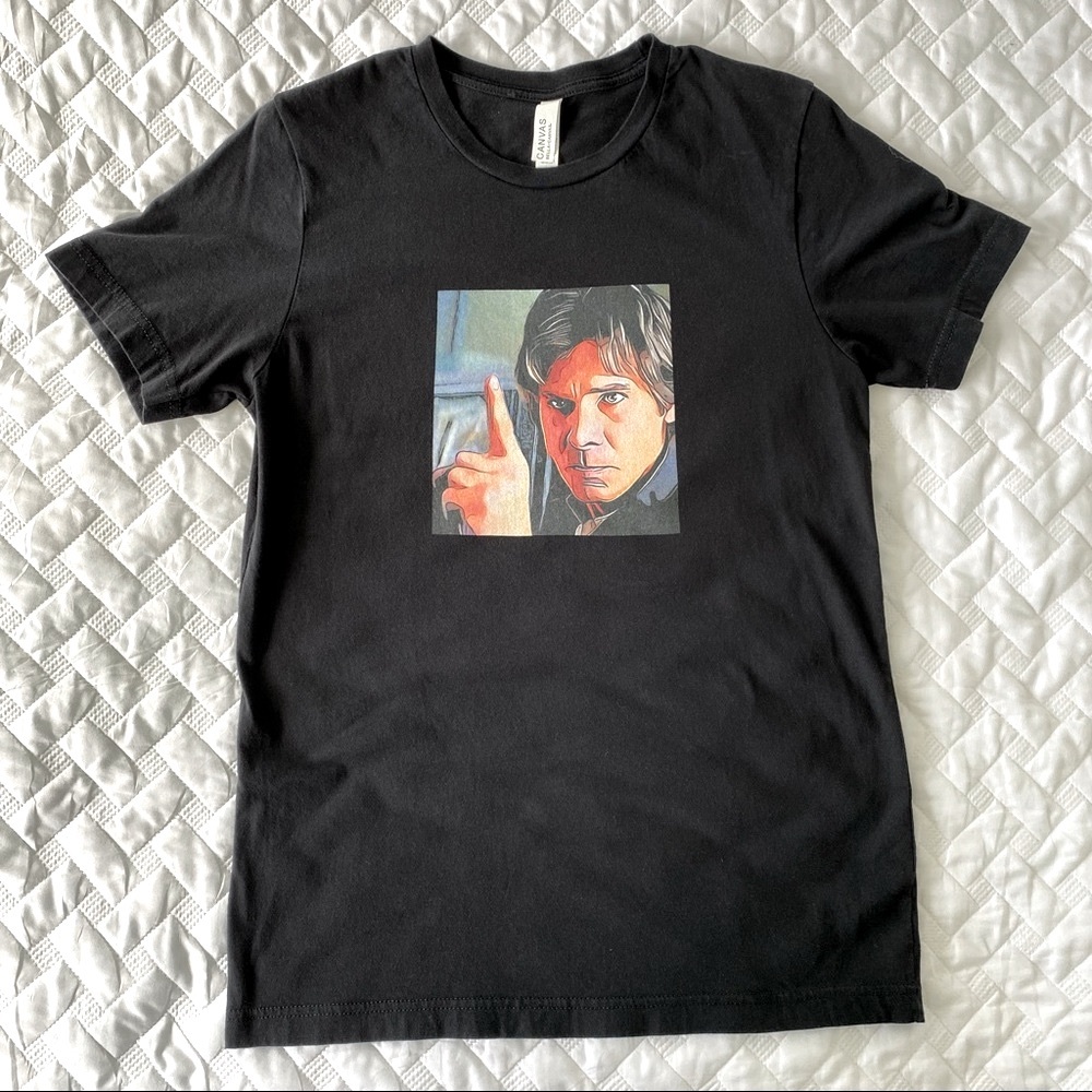Han Solo Star Wars black medium t shirt - STUFF by Clay & Chloe